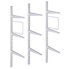 Twin Slot Shelving Kit Brackets Uprights Heavy Duty Wall Mounted Shelving, White