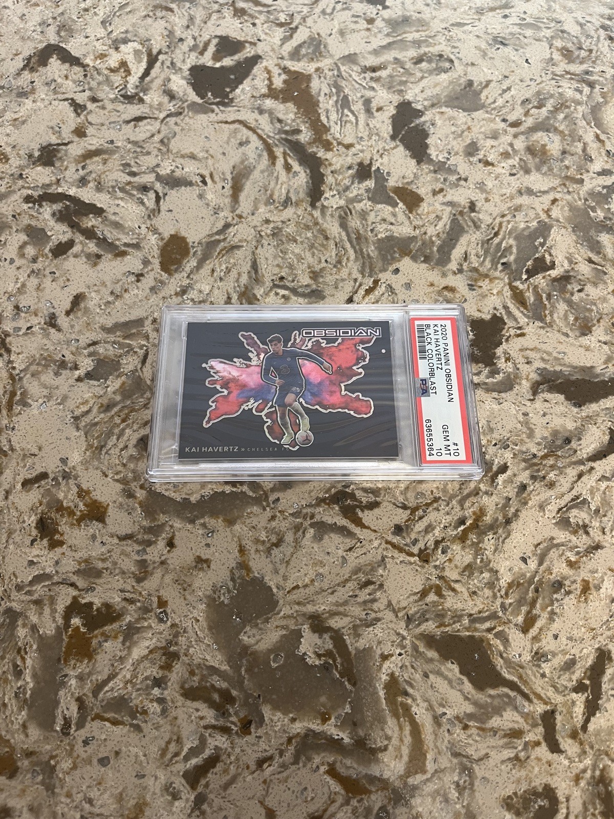 2020 Panini Obsidian Kai Havertz Black Colorblast PSA 10! Germany Chelsea
