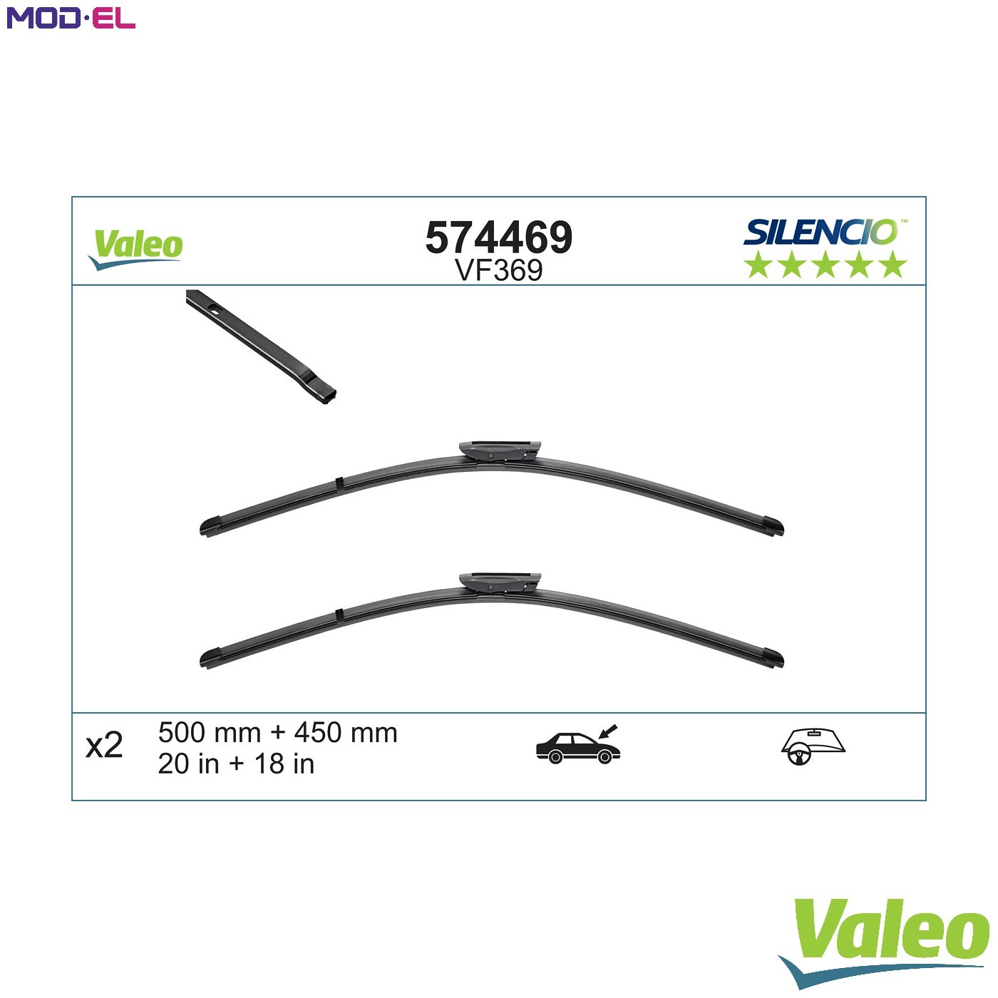 WIPER BLADE 574469 FOR RENAULT CLIO/II/Mk/MIO LUTECIA K9K718/740 1.5L 4cyl