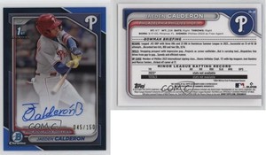 2024 Bowman Chrome Prospect Blue Refractor /150 Jaeden Calderon #CPA-JCN Auto