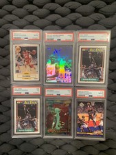 Akeem Olajuwon 6 Card Lot of PSA Graded Basketball Cards 1990-1998 Hall of Famer