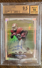 2014 TOPPS CHROME CARLOS HYDE RC REFRACTOR 116/150 BGS 9.5 GEM WITH 10 AUTO # 15