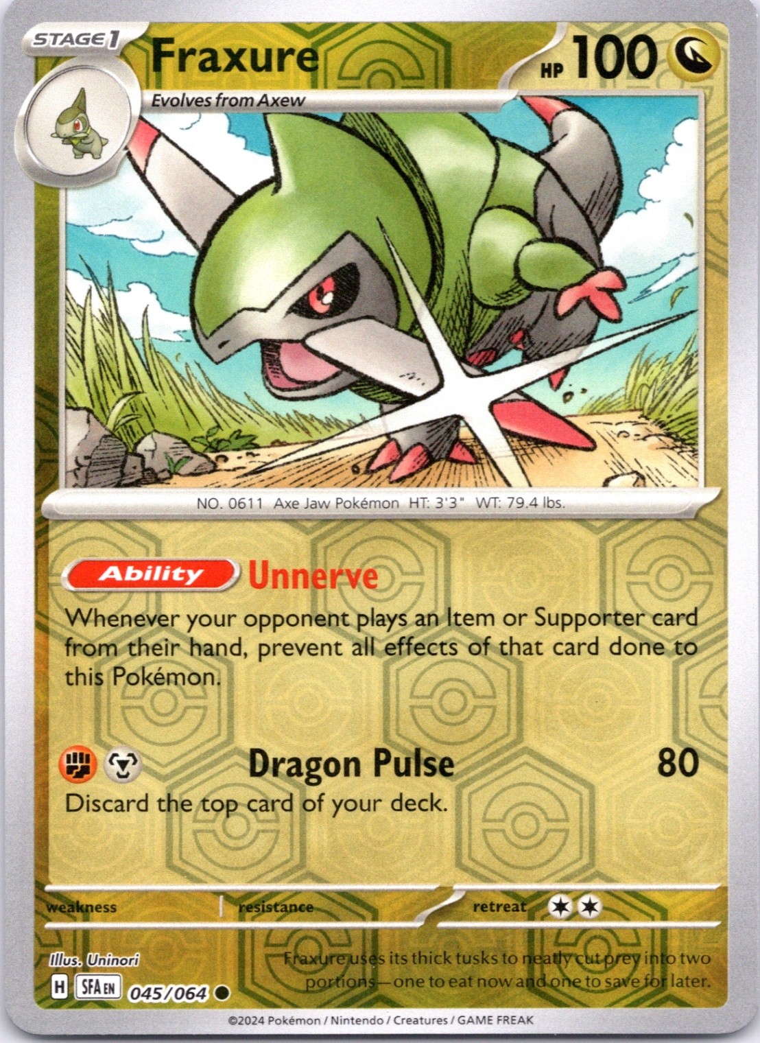 Fraxure - Common SV: Shrouded Fable 045/064 NM