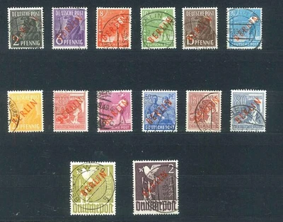 Berlin Mi-Nr. 21-34 gestempelt - geprüft Schlegel BPP - dabei 33 Vollstempel - Bild 1 von 2