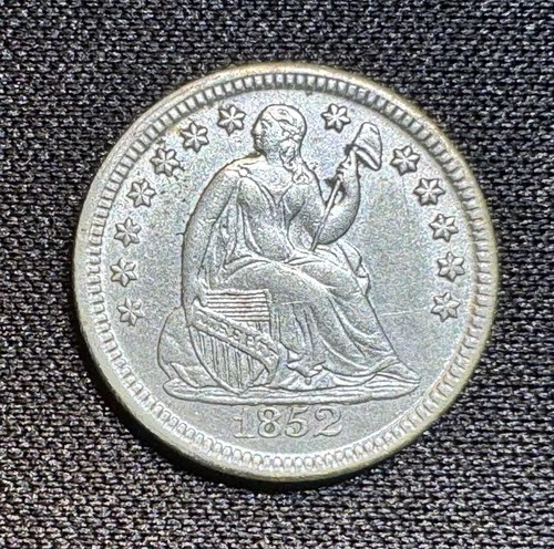 1852 Seated Liberty Half Dime XF-AU *With Stars, No Arrows*