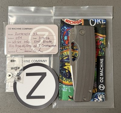 OZ Machine Company Roosevelt XL   Zig Zag Milling   XHP Blade, Dark Stonewashed