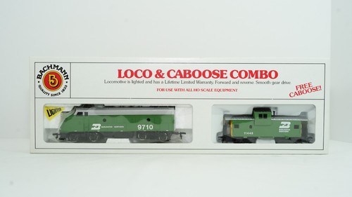 Bachmann HO Burlington Northern BN EMD F9 Diesel Loco & Caboose Combo NEW W18-5 - Picture 16 of 21