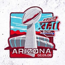 Super Bowl XLII Patch 2008 NFL Giants Patriots 42 Willabee Ward NOS