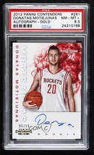 2012-13 Panini Contenders Rookie Gold 6/10 Donatas Motiejunas #291 PSA 8.5 3d3