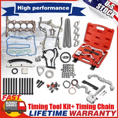 Head Gasket Bolts Set & Timing Chain & Tool Kit For Chevrolet Cruze 1.4L Turbo