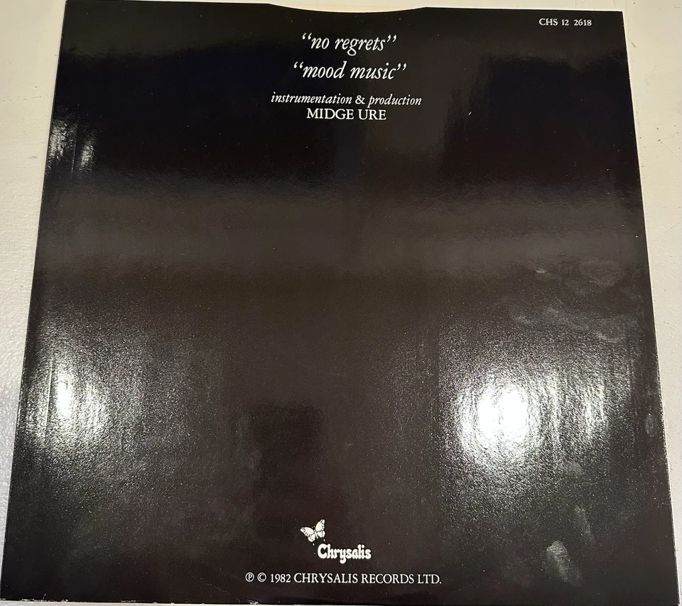 AUTOGRAPHED MIDGE URE NO REGRETS SINGLE 1982 UK CHS 12 2618 Foto 2 de 4