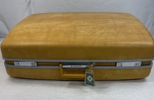 VTG Samsonite Royal Traveller Medalist Yellow 26” Suitcase Hard Case No Key