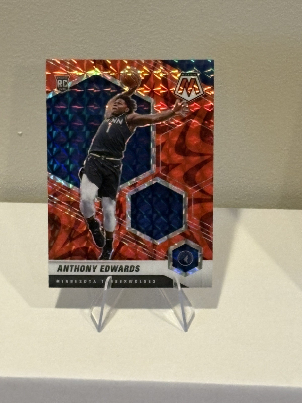 2020-21 Panini Mosaic Rookie Anthony Edwards Red Reactive Prizm #201 Rc