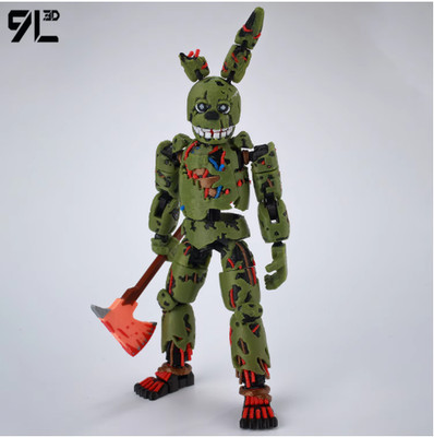 9L3D Printed FNAF Freddy Fazbear'S Pizza Springtrap Toys Action Figures Anime Mo
