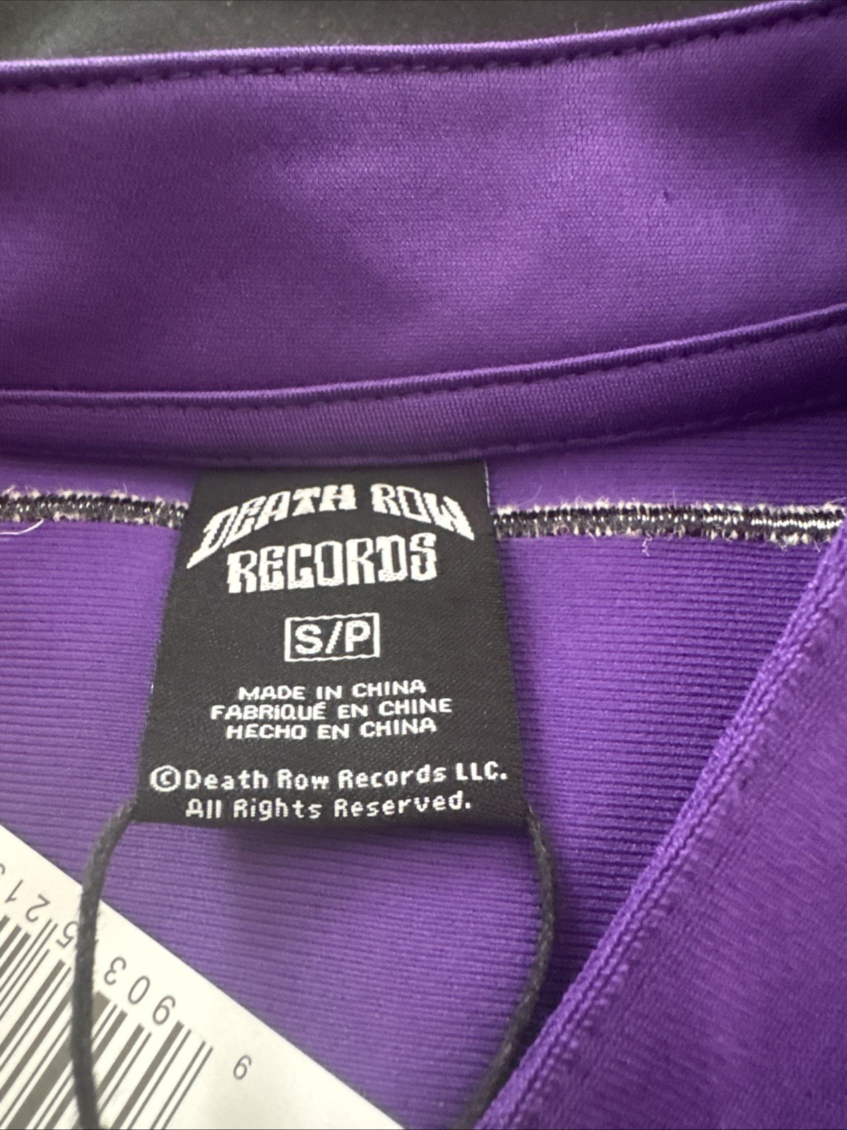 FILA Maglia Death Row Records LA #91 Viola Paisley Uomo Small Stile Calcio