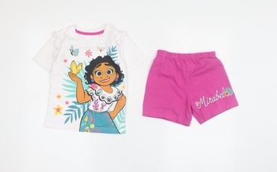 Pyjama-Set Mädchen UK Größe 3-4 Jahre Disney Mehrfarbig