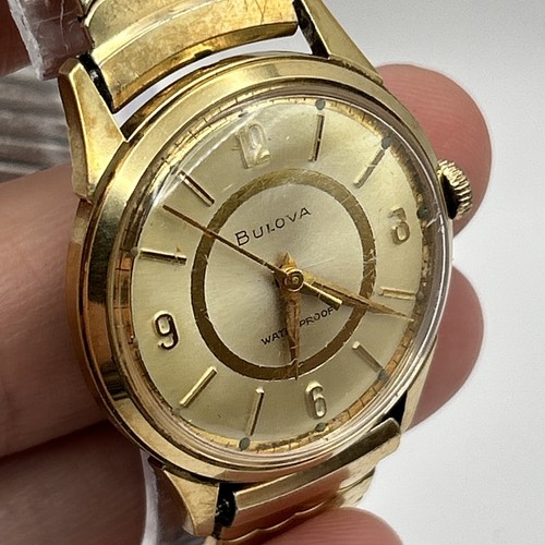 Vintage Bulova Watch Antimagnetic Waterproof Automatic Gold Plated Bezel RUNS! - Picture 9 of 11