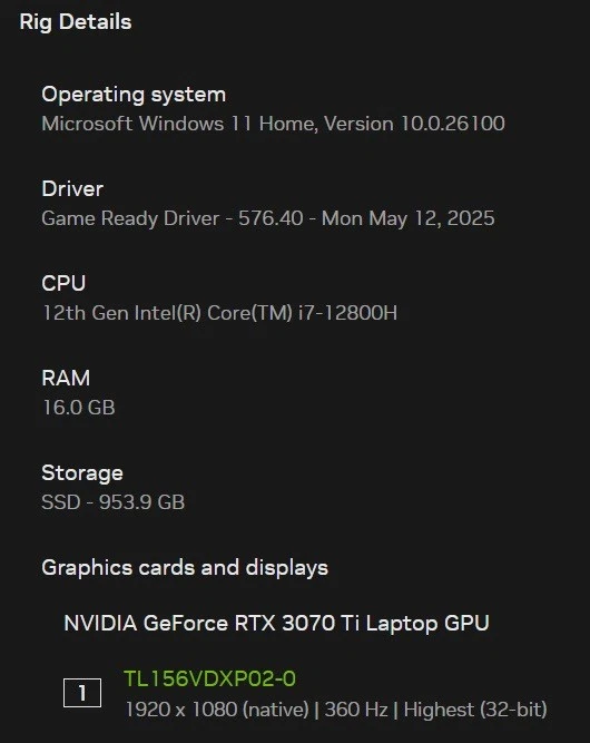 Razer Blade 15 Advanced - 360 Hz / 3070ti / i7 Foto 3 de 3