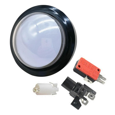 #ad #ad 60mm White Arcade Round Push Button Illumilated 12V LED Light w Microswitch ss $9.89