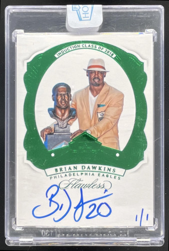 2018 Panini Flawless Hall of Fame Platinum #HOF-BD Brian Dawkins Auto 1/1