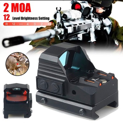 Adjust Red 2MOA Dot Scope Motion Awake Reflex Optic Sight,Outdoors Enthusiasts