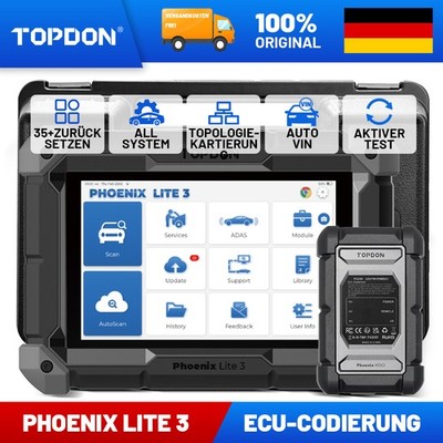 TOPDON Phoenix Lite 3 KFZ Diagnosegerät OBD2 Bidirektional CAN-FD FCA Topologie