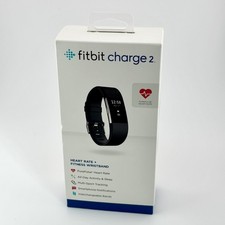 Fitbit Charge 2 Heart Rate Fitness Wristband Watch Activity Tracker Black -Large