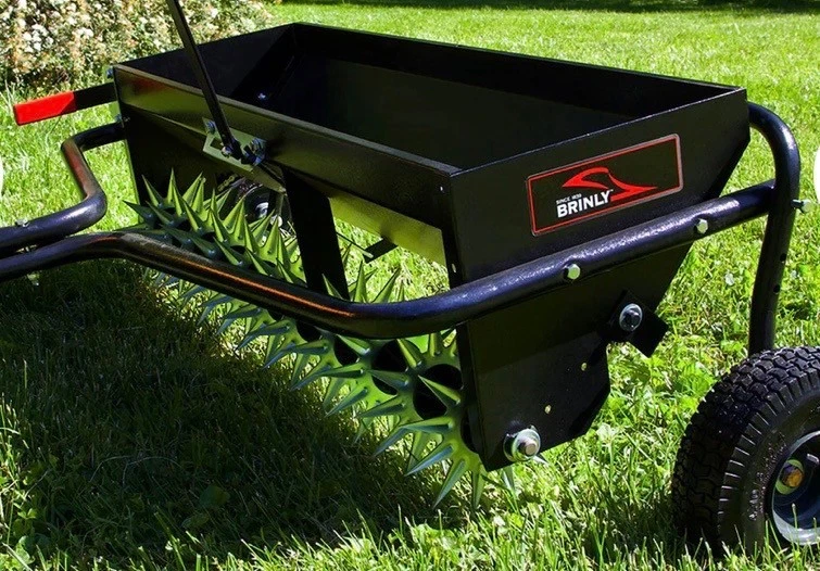 Ruedas de aireador de espiga de remolque Brinly-Hardy ejes de dientes de acero macizo Foto 4 de 4