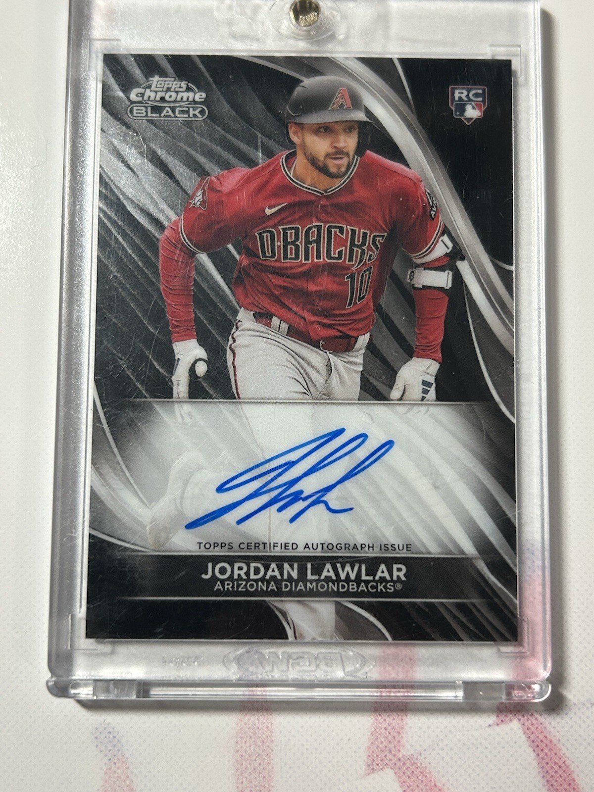 2024 Topps Chrome Black Jordan Lawlar Auto RC Rookie #CBA-JL Diamondbacks