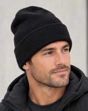 DPC Dorfman Pacific Black Beanie Thinsulate Insulated Cuffed Knit Hat USA Made