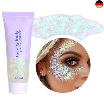 Körper-Glitter-Gel,gesicht glitzert körper gel pailletten schimmernder F