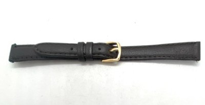 New NOS SPEIDEL Watch Band 10mm  Black Leather W/Spring Bars Silver Buckle