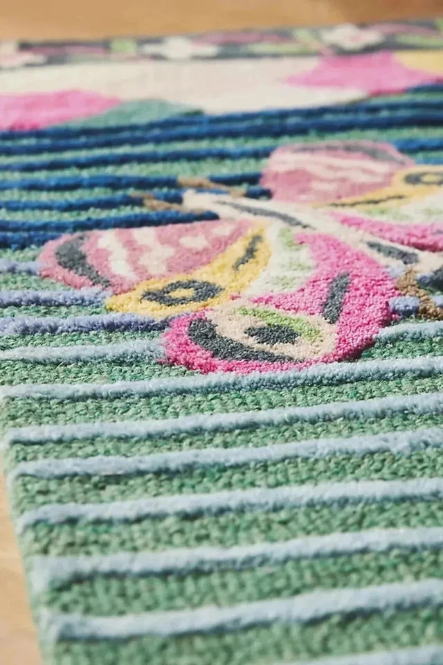 Hand Tufted Nathalie Lete woolen area rug 9x15 Multi color Hand Made woolen area - Image 2 of 3