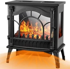 Electric Fireplace Heater, 20'' Infrared Fireplace Heater 1000/1500W, 3D Realist