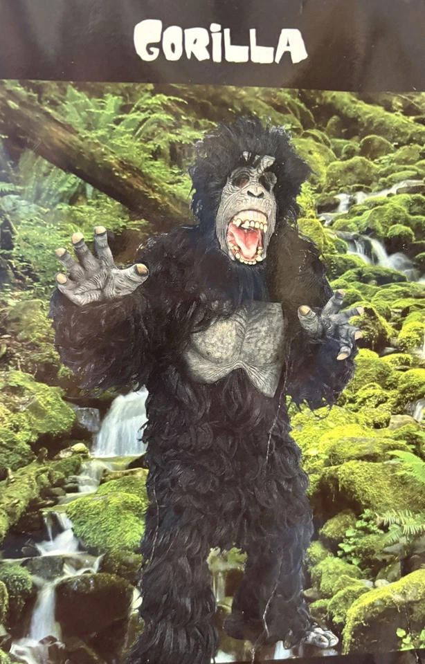 New Classic Comedy Deluxe Gorilla Ape King Kong Fancy Dress Halloween Costume - Image 2 of 4