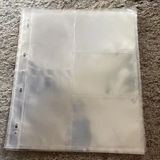 15 Photo / Postcard Pages 5 Pockets Clear Plastic Sheets