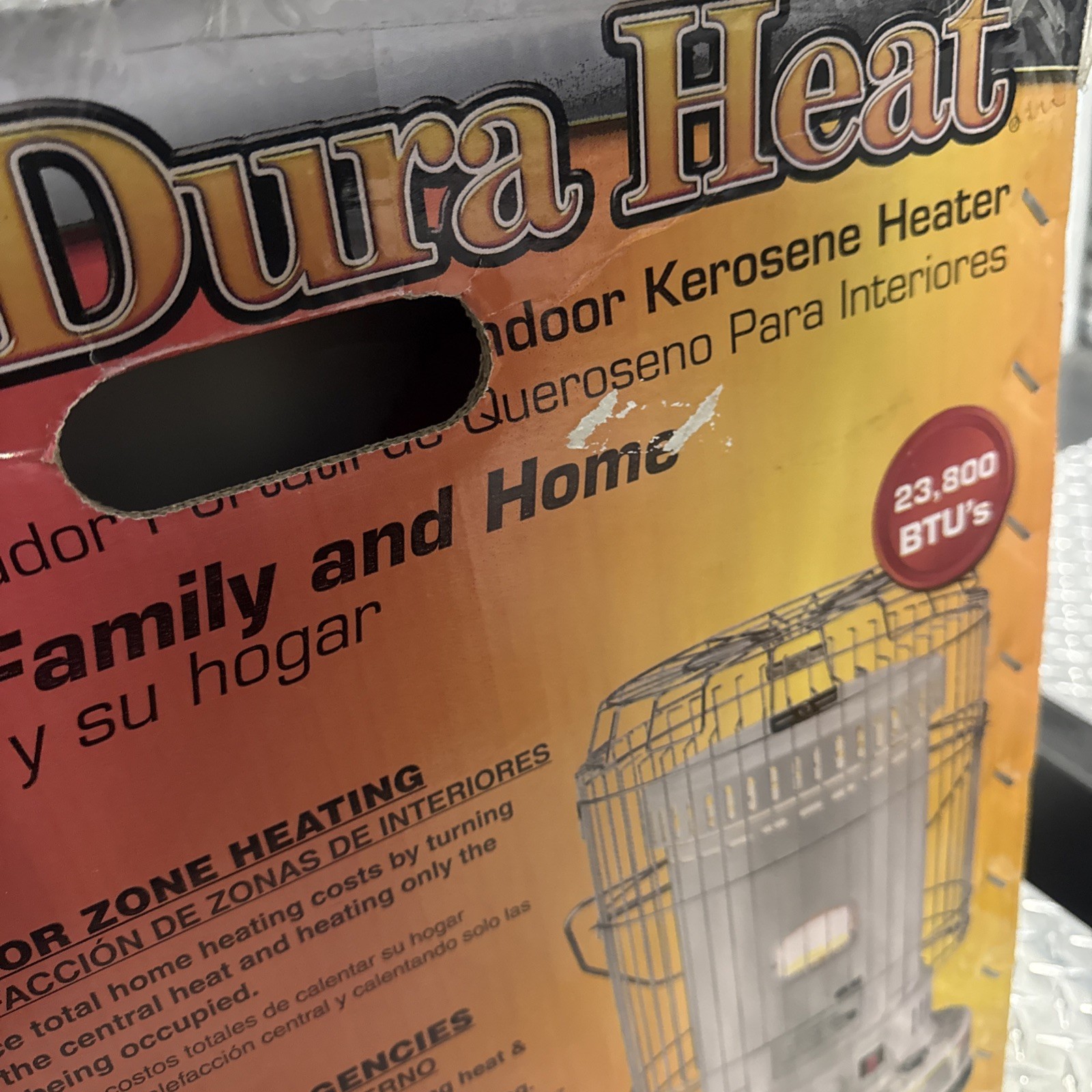 DuraHeat Portable Convection Kerosene Heater Provides 23,800 Btu's of Warmth