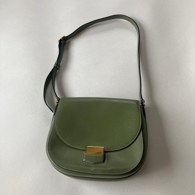 Celine Trotteur Phoebe Era Medium Leather Bag, Rare Color, Used