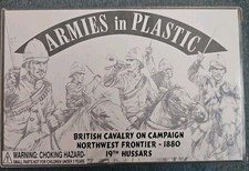 Armies in Plastic: Northwest Frontier 1880 19th Hussars, 1/32 Scale 54mm NIB