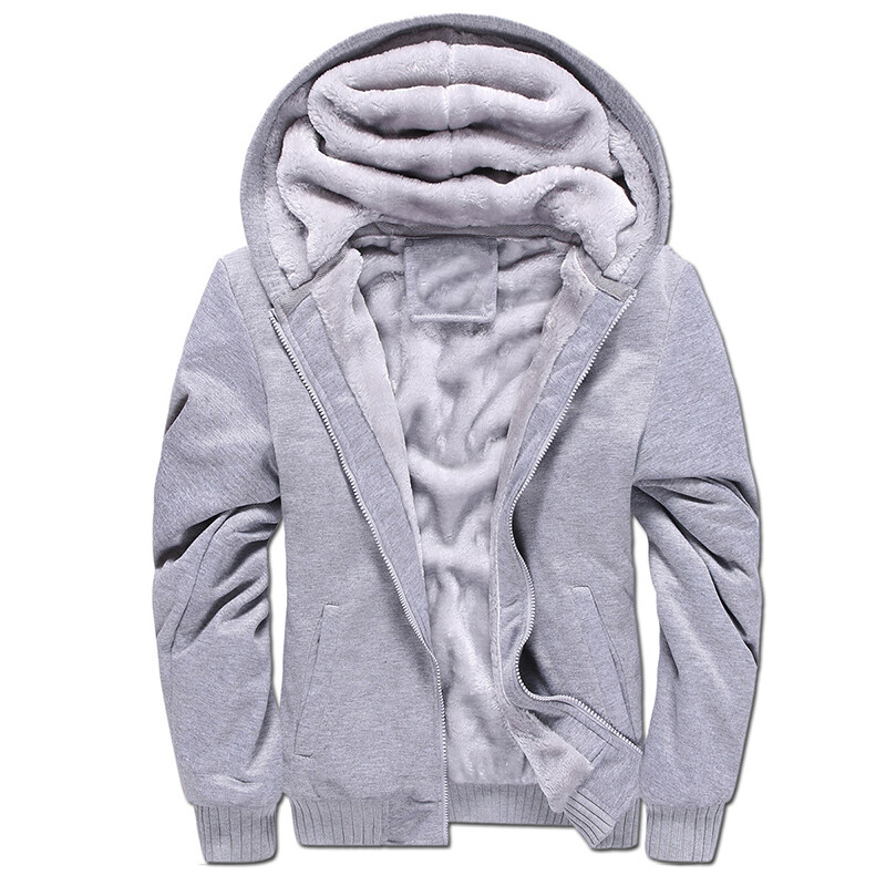 Sweater Fur Lined Hooded Coat 4XL 