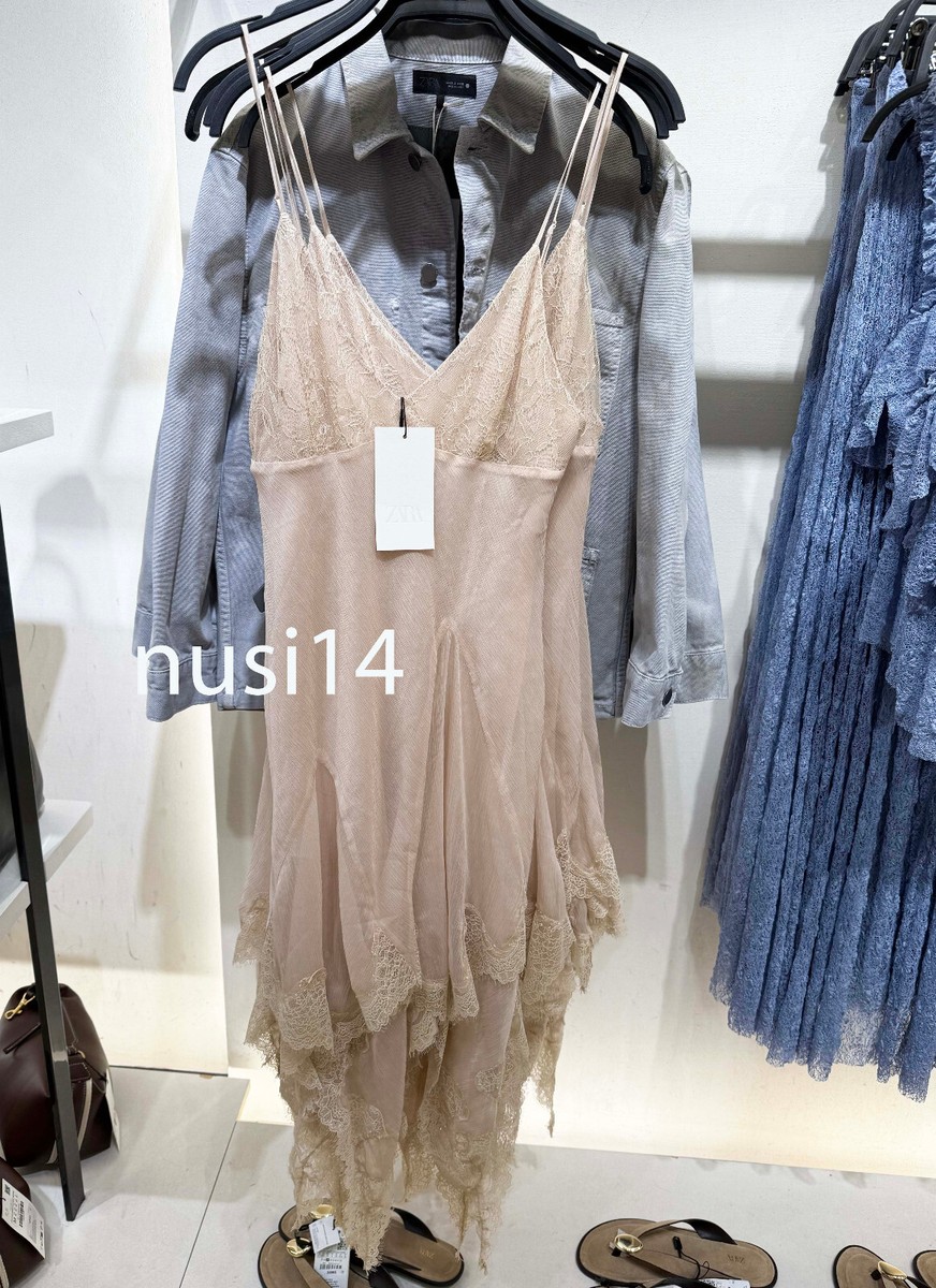 ZARA コンビレース ワンピース　1067/158/626 ZARA】コンビレース ワンピース 1067/158/626 (ZARA/ワンピース