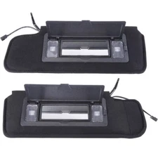 New Pair Sun visors w/Vanity Mirror & LED Light For 84-96 Chevy Corvette C4 5.7L