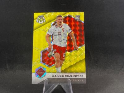 2021-22 PANINI MOSAIC QATAR KACPER KOZLOWSKI #52 ROOKIE FLUORESCENT GOLD 4/10