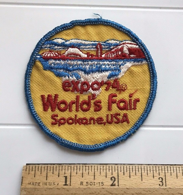 Expo 74 1974 World's Fair Spokane Washington Yellow Blue Round