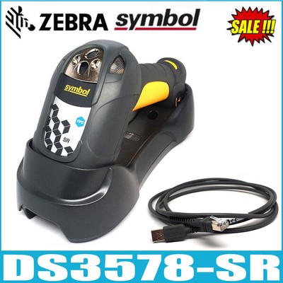 Symbol Zebra DS3578-SR 1D 2D Bluetooth Barcode Scanner Reader USB Kit W/ Cradle