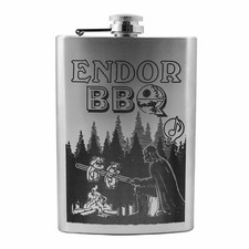 8oz Endor BBQ Stainless Steel Flask