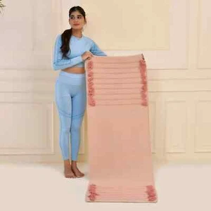 Yoga Mat Thick Non Slip Organic Cotton Exercise Workout Mat Pilates Rug 2x6 FT