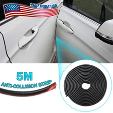 16ft Black U-Shape Rubber Seal Car Door Edge Guard Molding Trim Protectors Strip