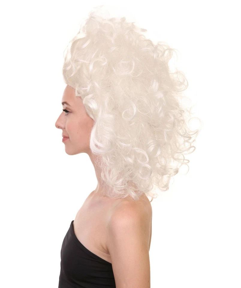 Adult Women's 17" Inch Medium Length Halloween Puffy Drag Queen Costume Wig - Image 3 of 4
