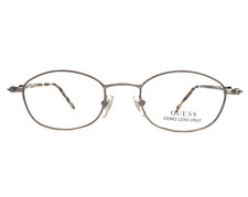 Vintage Guess Eyeglasses Frames GU596 ABR Gray Silver Tortoise Wire 48-20-140